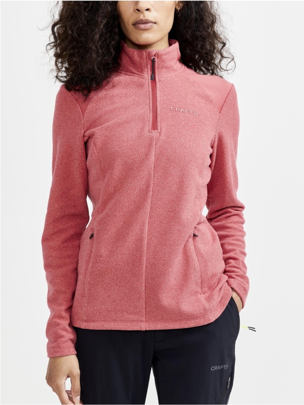 Craft Women's Heathered Rose Quarter-Zip Fleece
